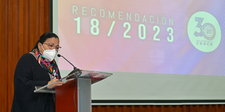 Palabras de la Presidenta de la CDHCM, Nashieli Ramírez Hernández, en la presentación de la Recomendación 18/2023: tortura durante la detención ilegal y arbitraria de una persona con discapacidad