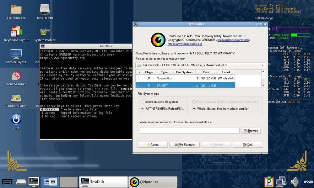 Parted Magic - TestDisk