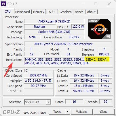 CPU-Z POPCNT