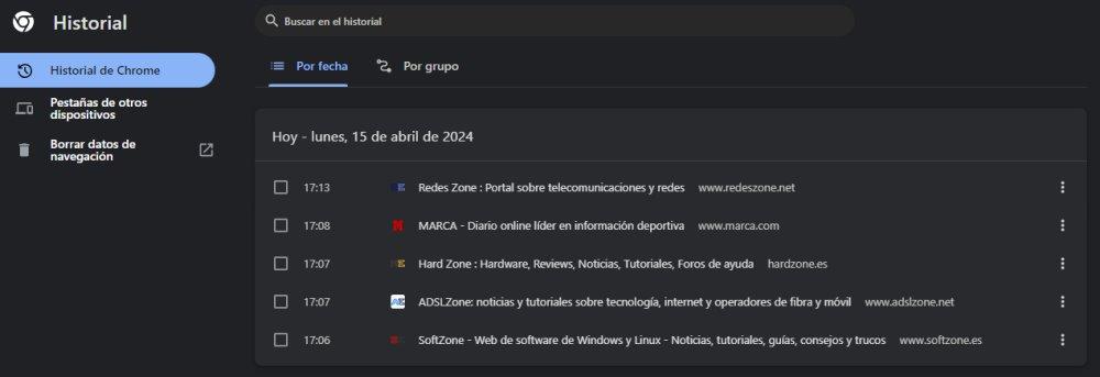 borrar historia navegador google chrome