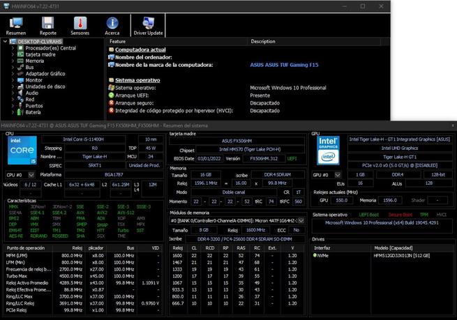 datos completos hwinfo64