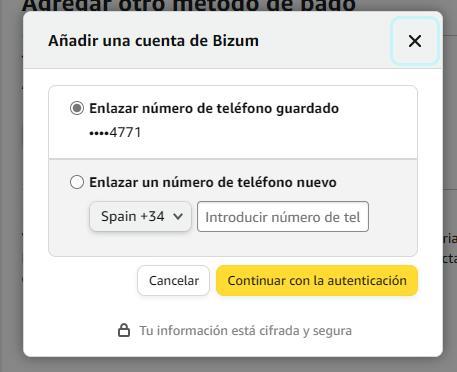 Pagar compras de Amazon con Bizum