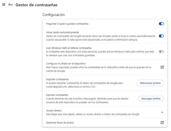 Seguridad contraseñas Chrome